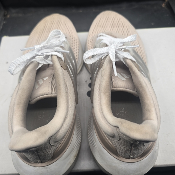 Beige Mesh Sneakers with White Laces - Picture 3 of 7